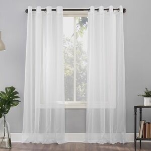 White Sheer Curtain Panel (2 Panels)